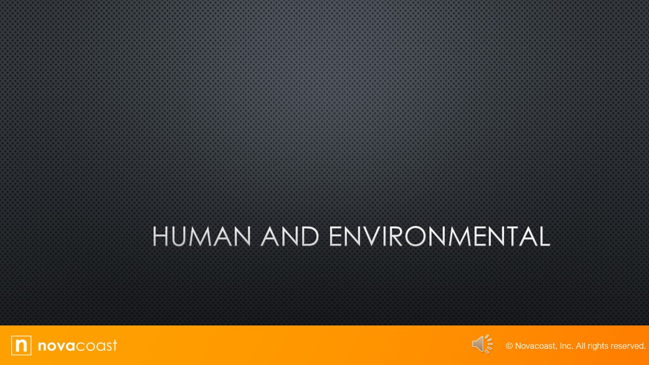 Human and environmental section slide